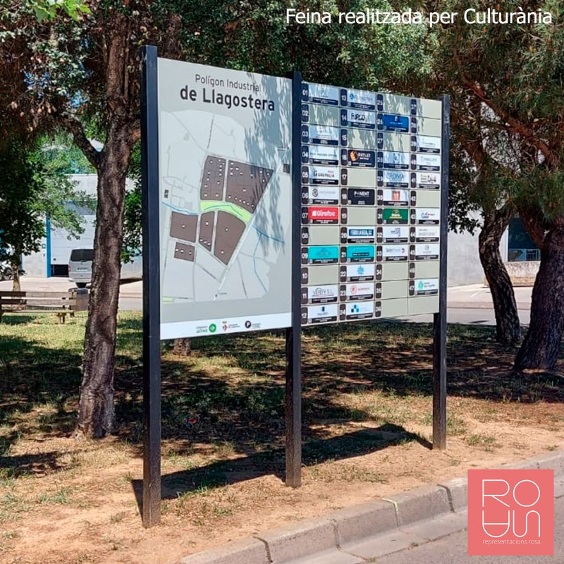 Cartell informatiu entrada polígons